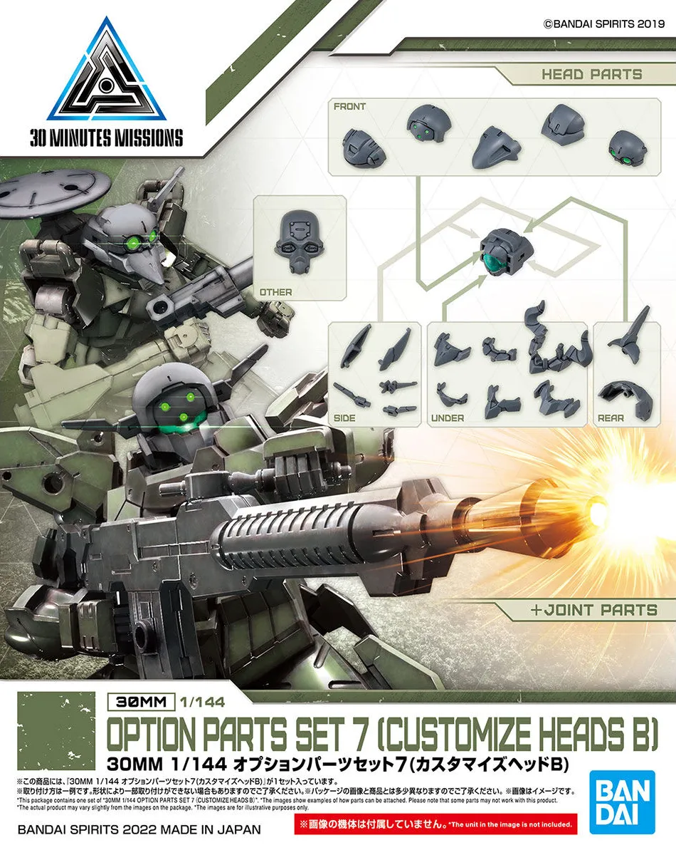 30 Minutes Missions: Option Parts Set 7 (Customize Heads B) Model Option Pack Rubber Toy