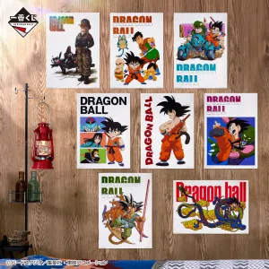 DRAGON BALL ICHIBAN KUJI - Dragon Ball EX Temple Above the Clouds - H PRIZE - Visual Sheet complete set 8 Pcs Chibi Statue