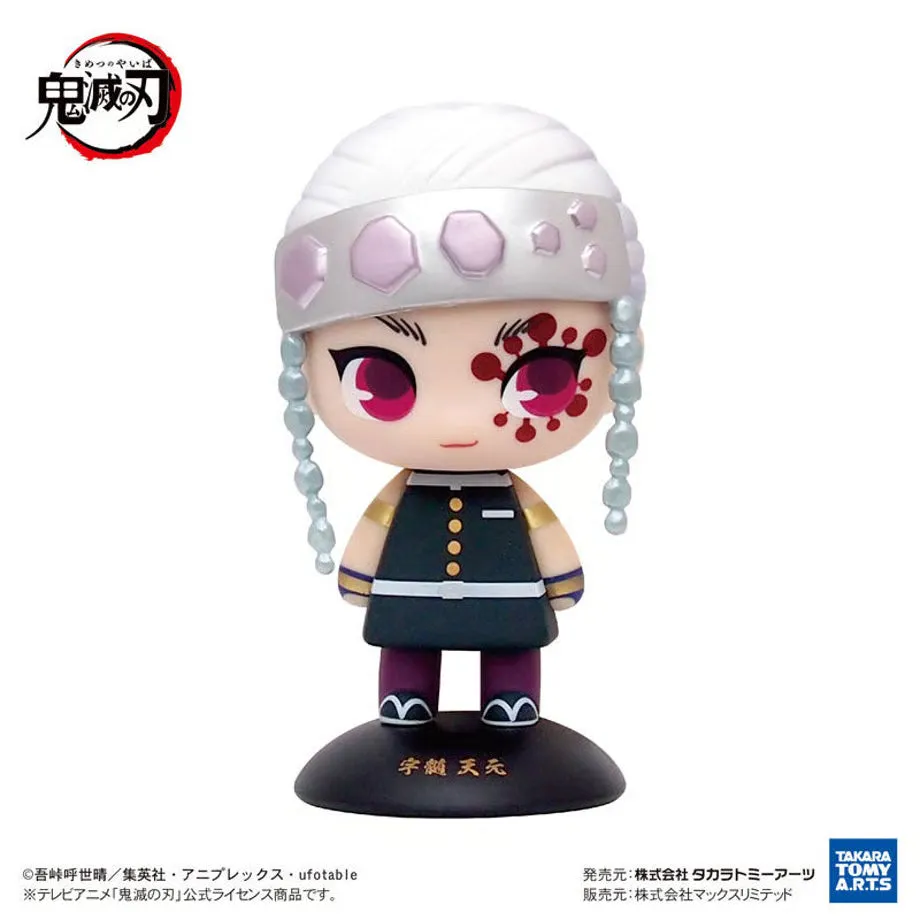 Demon Slayer Kimetsu no Yaiba Yura Yura Head - Tengen Uzui Chibi Sculpture Silver Coated