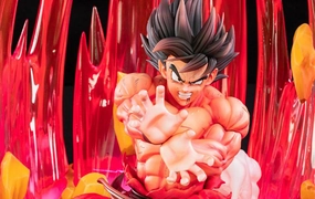 Stylized Art Posable Action Dragon Ball Z HQS Goku Kaio-ken Statue