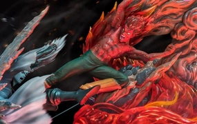 Metallic Finish Bushier Brows Sensei (Might Guy) Statue