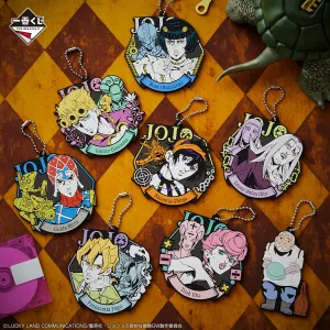 Gaming Hobby Action Hero ICHIBAN KUJI JOJO'S BIZARRE ADVENTURE - GOLDEN WIND - K PRIZE - RUBBER CHARM Complete Set 8 Types