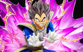 Personalized Exhibit Media Attention Dragon Ball Z HQS Vegeta Galick Gun Statue