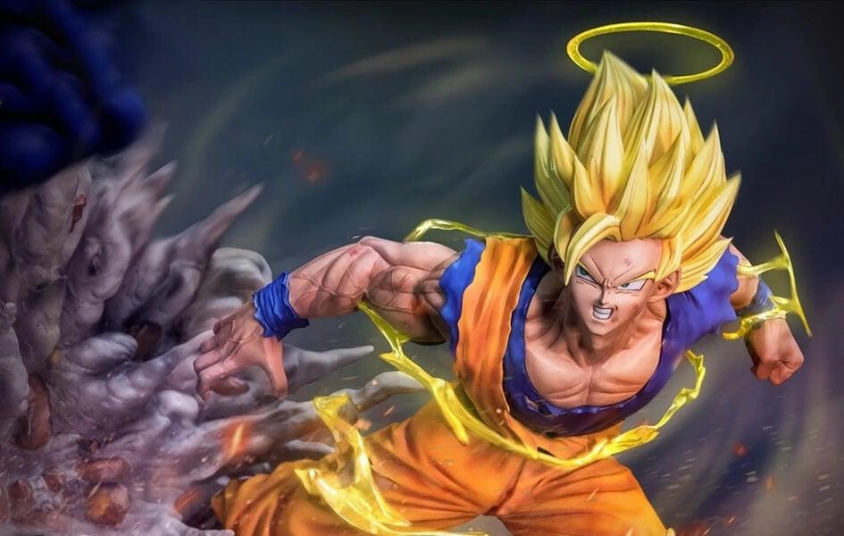 Dragon Ball Z: SS2 Goku Vs Majin Vegeta Statue Sound Effect