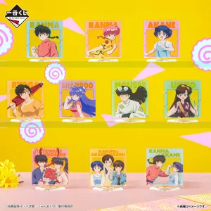 Art Showcase ICHIBAN KUJI TV ANIME RANMA 1/2 - H PRIZE ACRYLIC STAND - COMPLETE SET OF 10 TYPES