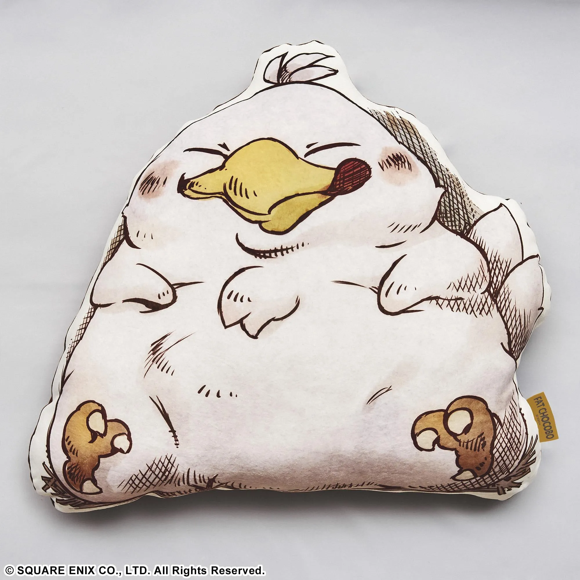 Final Fantasy: Fat Chocobo Fluffy Fluffy Die-Cut Cushion Tall Stature