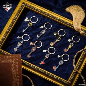 ICHIBAN KUJI KINGDOM HEARTS LINKING HEARTS G PRIZE - Keyblade Charm Collection SPECIAL SET 8 Pcs Mini Bauble