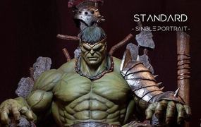 Casual Fan Green Scar Hulk STANDARD 1/4 Scale Statue