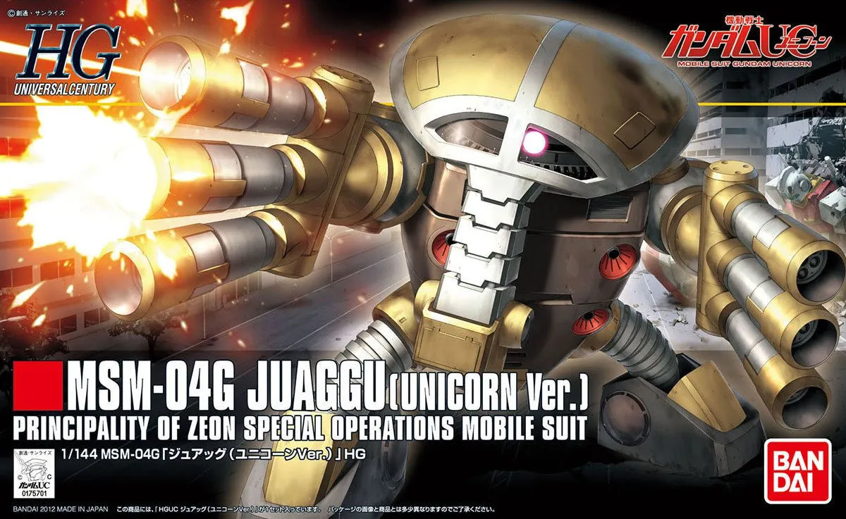 Gundam: Juaggu (Unicorn Ver) HG Model Celebrity endorsed