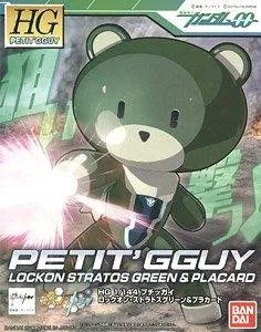 Robot Statue Gundam: Petit'Gguy Lockon Stratos Green & Placard HG Model