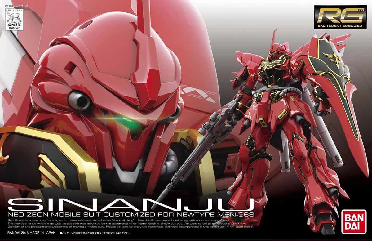 Customizable Toy Gundam: Sinanju RG Model