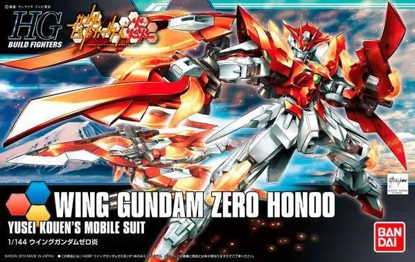Desktop Decor Special Color Gundam: Wing Gundam Zero Honoo HG (Gundam Build Fighters) Model