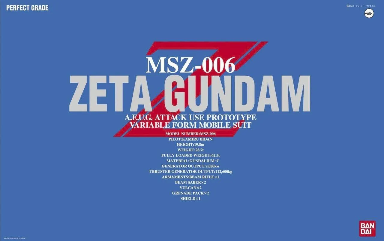 Gundam: Zeta Gundam PG Model Mini Collectible