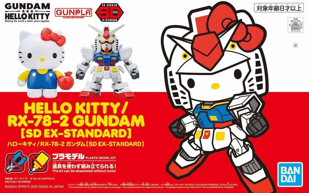 stress relief Hello Kitty/Gundam: Hello Kitty/RX-78-2 Gundam SD Ex-Standard Model