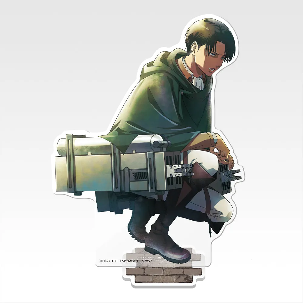 Ichiban Kuji Attack on Titan I'll Take Down the Beast Titan - D Prize Big Acrylic Stand Levi Chrome Plated