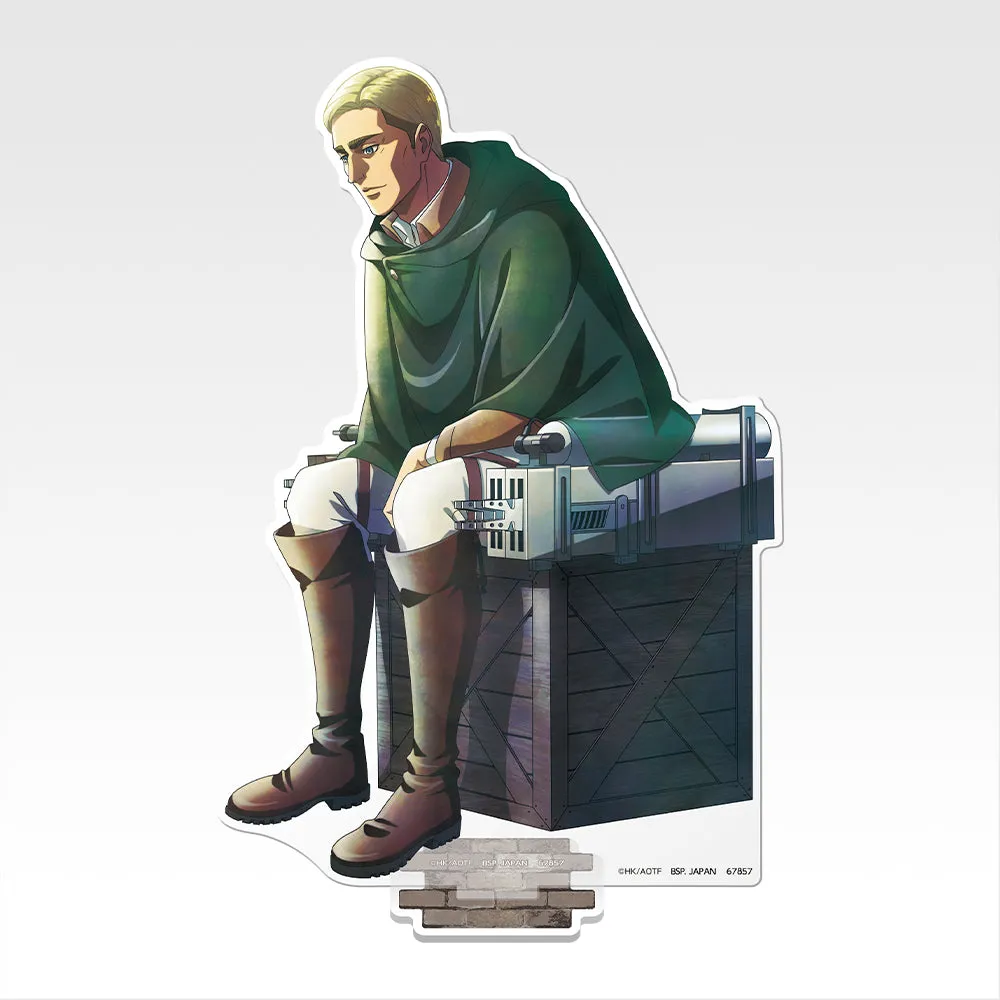 Ichiban Kuji Attack on Titan I'll Take Down the Beast Titan - E Prize Big Acrylic Stand Erwin Movie Sculpture