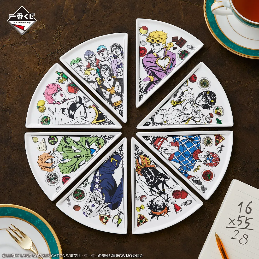 Character Display Convention Exclusive ICHIBAN KUJI JOJO'S BIZARRE ADVENTURE - GOLDEN WIND - J PRIZE - PIZZA PLATE Complete Set 8 Types