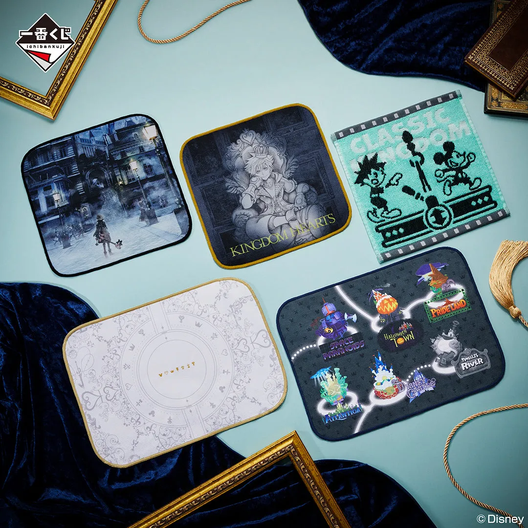ICHIBAN KUJI KINGDOM HEARTS -LINKING HEARTS- E PRIZE - TOWEL SELECTION FULL SET 5 Pcs Tiny Statue
