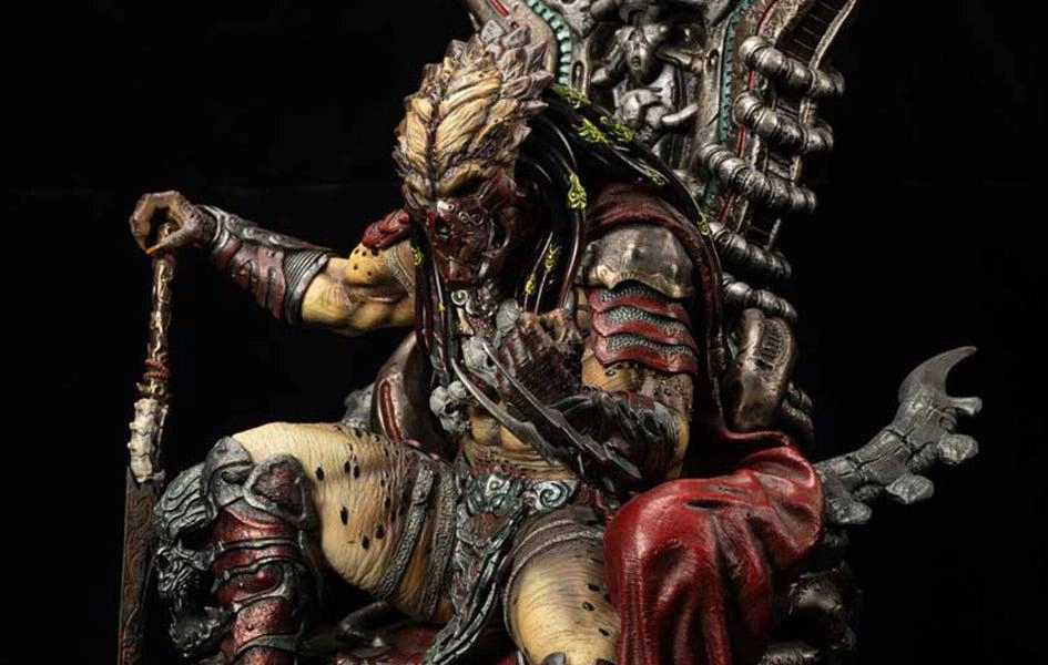 Recycled plastic Fairytale Character Predator King On Throne 1:3 Scale Statue