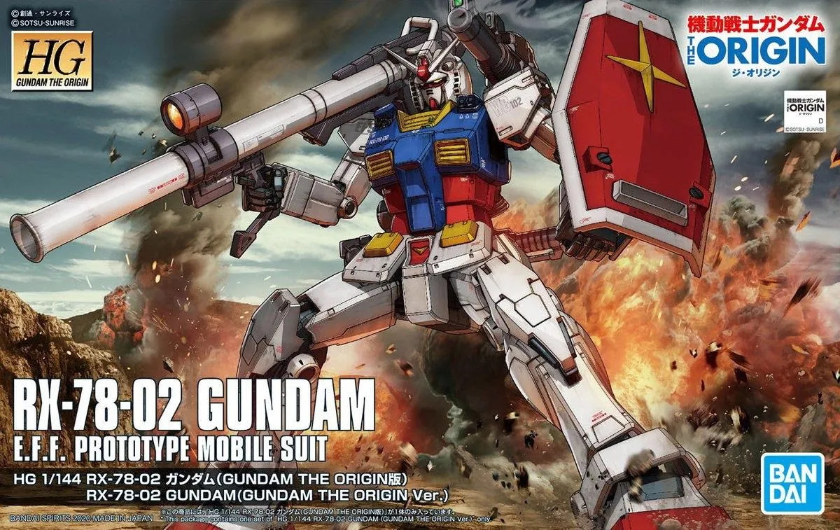 Gundam: RX-78-02 Gundam (Gundam the Origin ver.) HG Model Battle Pose