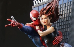 Mary Jane & Spider-Man 1/4 Scale Statue by XM STUDIOS Rustic style Exhibition Piece