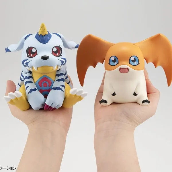 People's Choice Cowboy Sculpture LOOK UP SERIES DIGIMON ADVENTURE Gabumon & Patamon Set??with gift: Cushion??