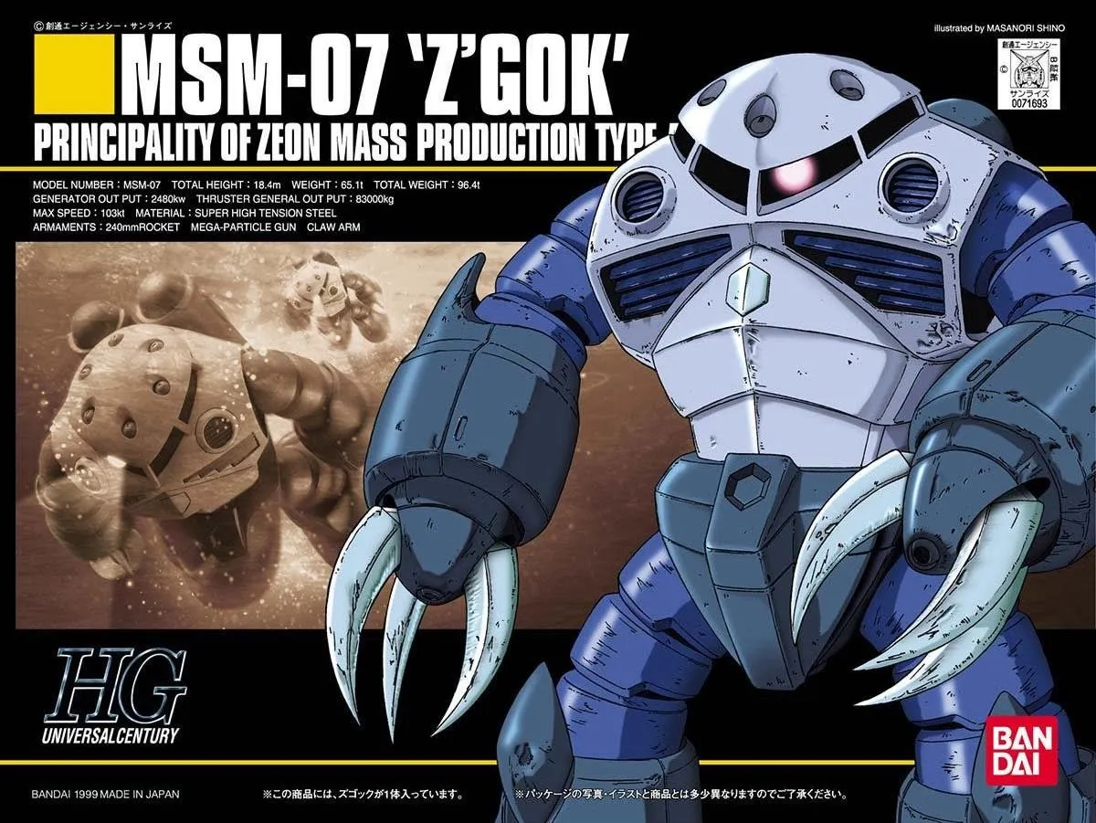 Local Favorite Multiple Accessories Gundam: Zgok HG Model