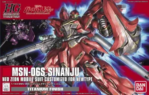 Anime Toy Gundam: Sinanju Titanium Finish HG Model