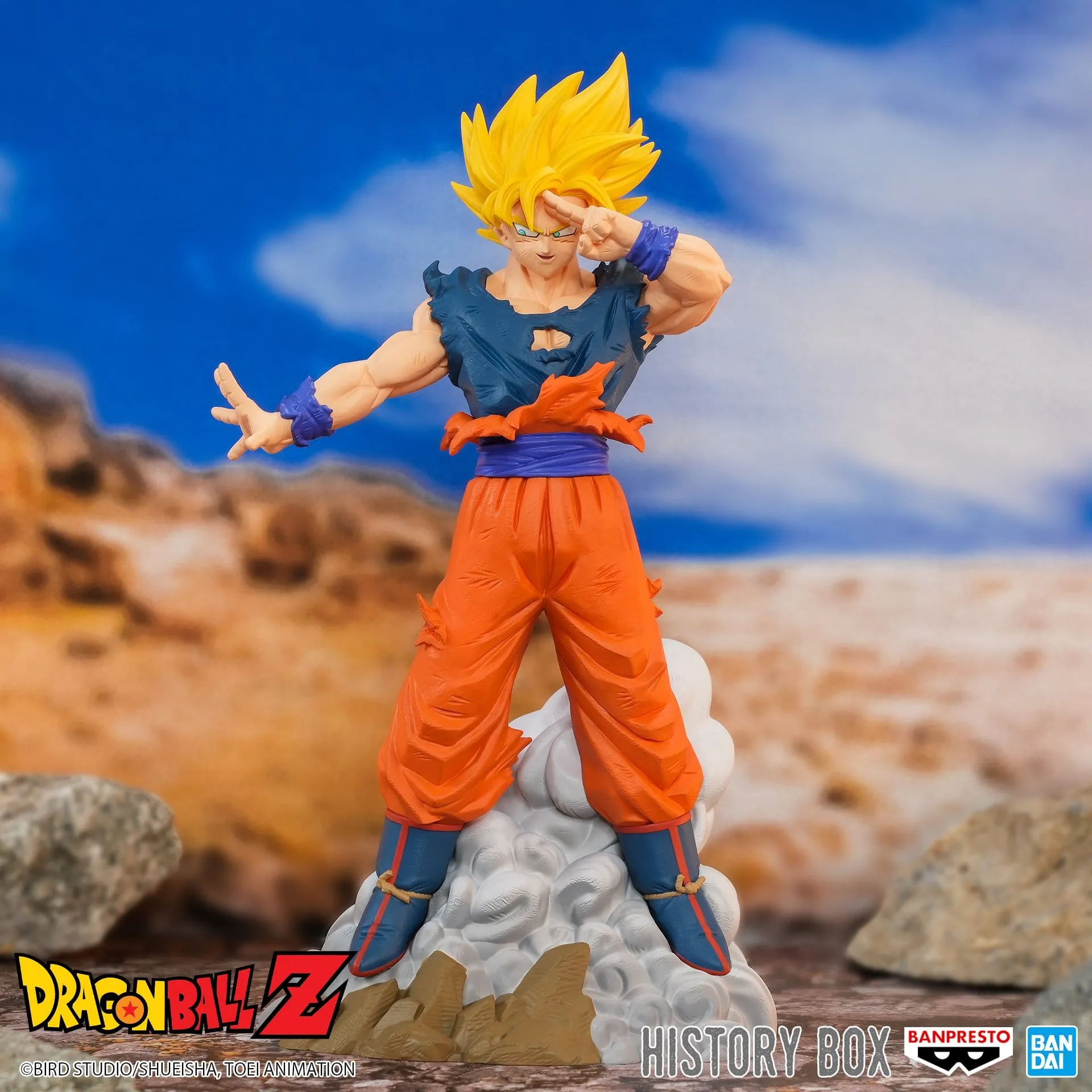 Superhero Statue Epoxy Resin DRAGON BALL Z FIGURE - HISTORY BOX - SON GOKU SSJ
