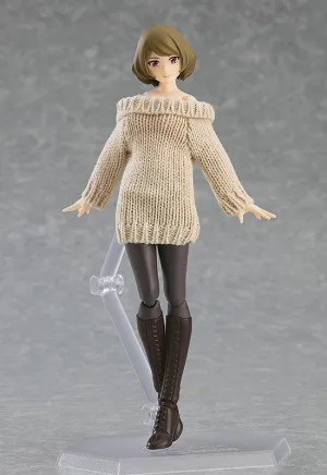 Bathroom Accent 574 figma Female Body Chiaki with Off the Shoulder Sweater Dress