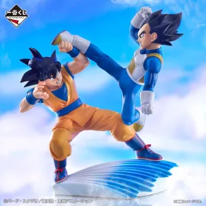 ICHIBAN KUJI DRAGON BALL DAIMA - E PRIZE - GOKU & VEGETA Rococo Sculpture