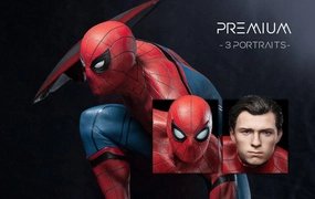 Asian Zen Blue Ribbon Spider-Man Civil War Premium Statue