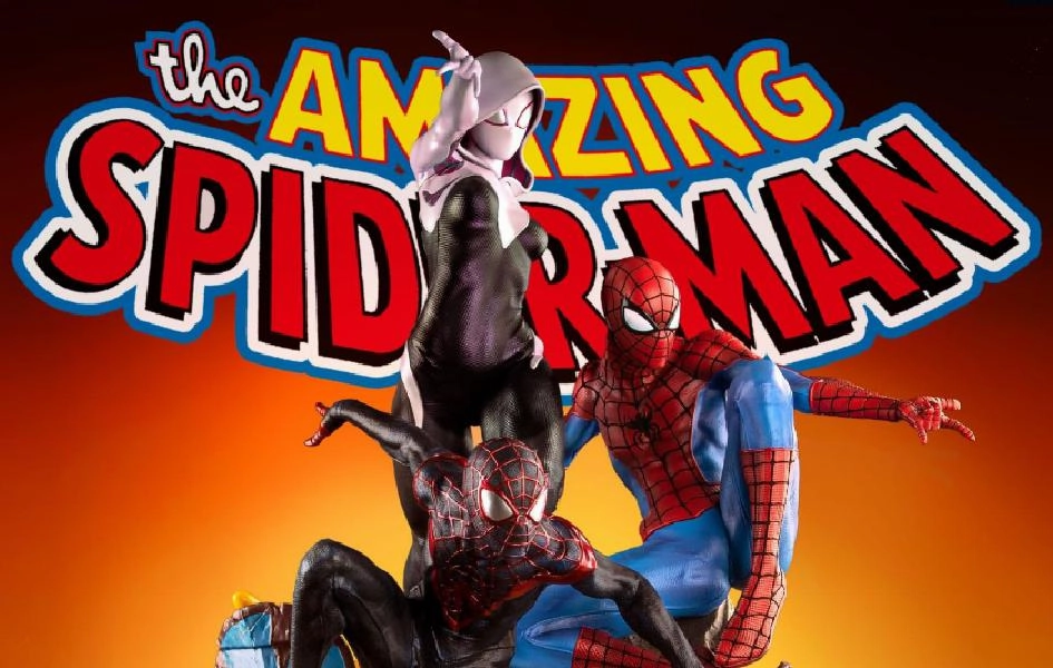 SPIDER-MAN SPIDER-VERSE TRIO 1/4 STATUE Graffiti Figure