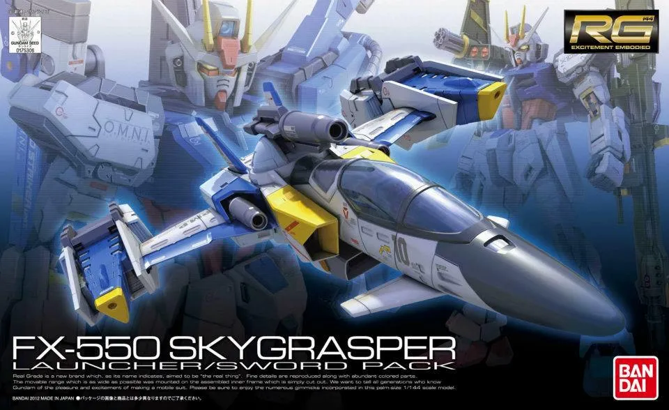 Gundam: Sky Grasper + Sword/Launcher Pack RG Model Urban Art