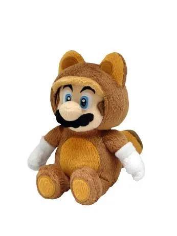 Display Ready Sapphire Blue Super Mario Bros: Tanooki Mario 9" All Star Collection Plush