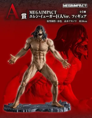 Brick and mortar Collectible Product ATTACK ON TITAN FIGURE ICHIBAN KUJI - IN SEARCH OF FREEDOM - PRIZE A - MEGAIMPACT EREN YEAGER GIANT VER. FIGURE