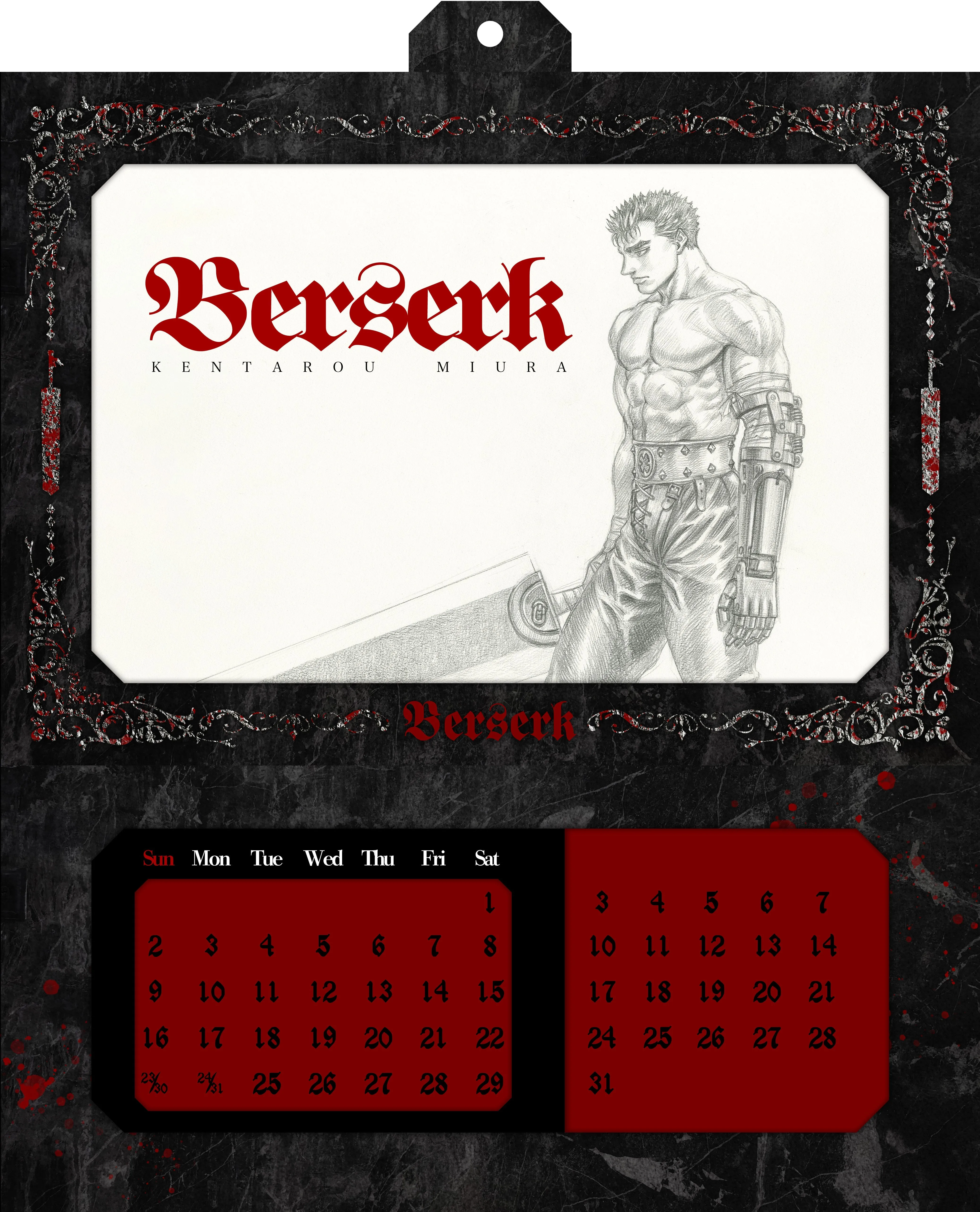 Robot Product Anime Statue [The Great Berserk Exhibition] Berserk Perpetual Calendar