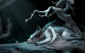 Serious Investor The Encounter Of Mouse & Dragon Under Withered Tree Statue