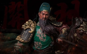 Narrative Display Antique Reproduction Three Kingdoms: Five Tiger Generals series - 1/4th scale Guan Yu Statue Deluxe Edition