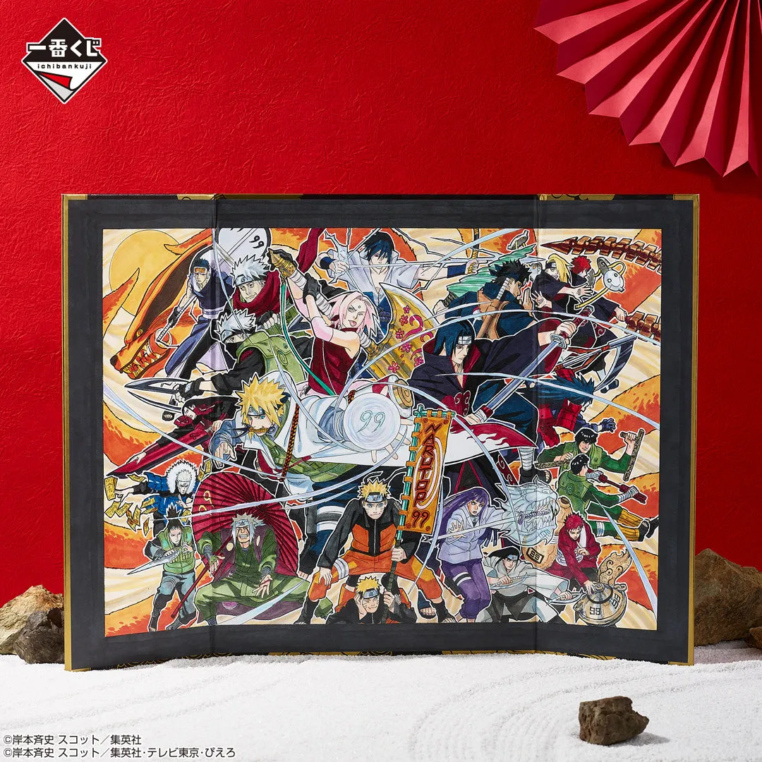 Limited Object Decorative Model NARUTO ICHIBAN KUJI - NARUTOP99 - GORGEOUS SHINOBI EMAKI (LAST ONE) VISUAL BOARD