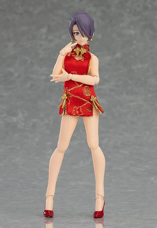 569 figma Female Body ( Mika ) with Mini Skirt Chinese Dress Outfit Vinyl Unit